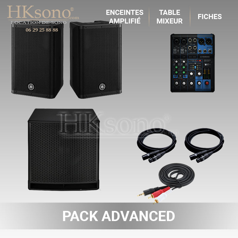 Pack sono + lumière 120 personnes 800W